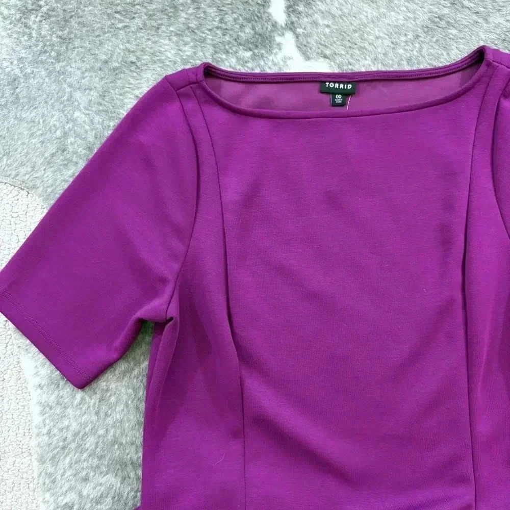 NWT Torrid Midi Studio Cupro Bodycon Dress - Picture 4 of 12